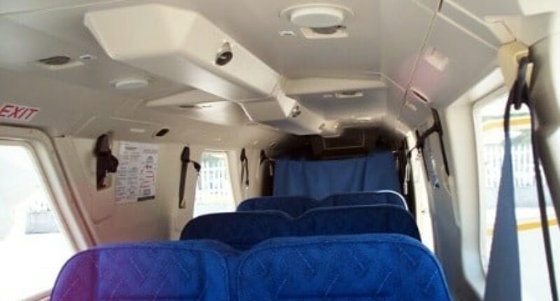 location de jet privé: intérieur d'un Britten Norman Islander.