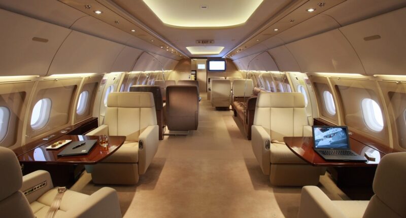 Airbus A318 intérieur en cuir