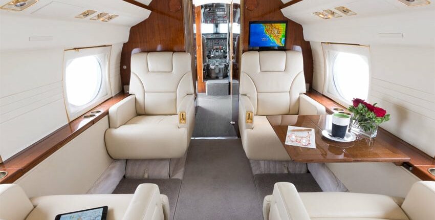 location de jet privé : intérieur luxe GULFSTREAM GIII